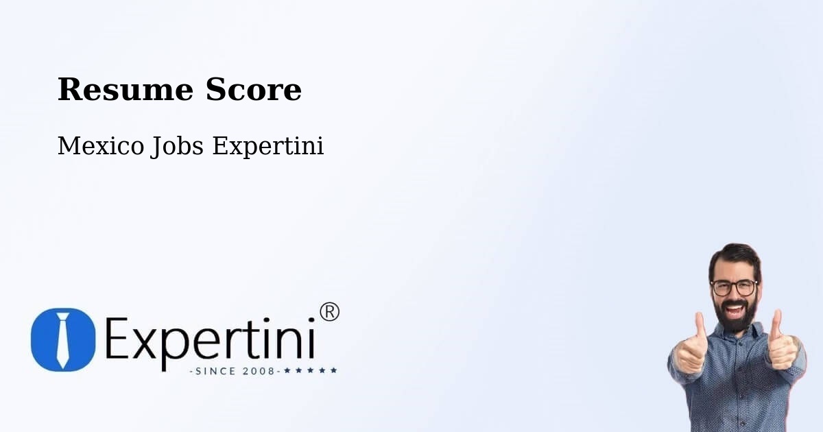 Resume Score & Job Description Match Tool – Pozos - Mexico Jobs Expertini